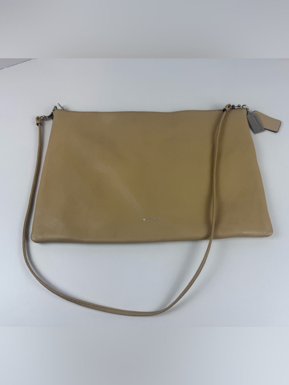 COACH Bleecker Shoulder Bag in Tan Leather